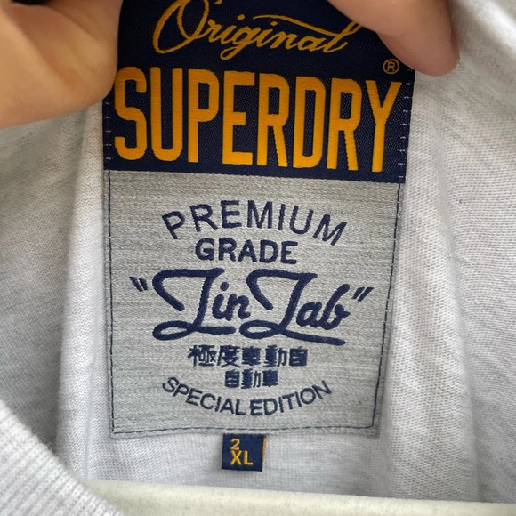 Superdry Heathered Grey  Retro Vintage Tee, size XXL - Picture 4 of 7